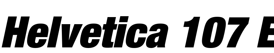 Helvetica 107 Extra Black Condensed Oblique cкачати шрифт безкоштовно